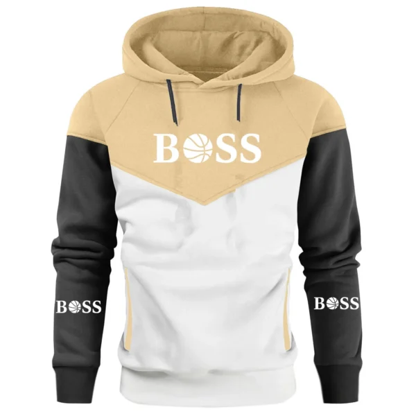 Fall Winter Men's Patchwork Hoodie Outdoor Casual Sportswear Street Fashion Men's Top Fleece Thermal Hooded Sweatshirt - zinifashion 200000343 - Image 4