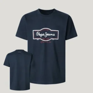 Pepe Jeans 2025 Summer Englan Brand Regular Fit Cotton Casual T-Shirt Classic Print Men's Round Neck Short Sleeve Unisex .
