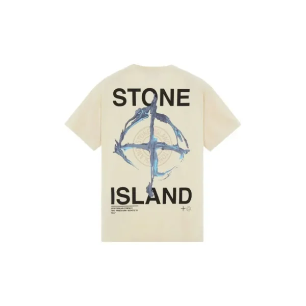 Summer STONE ISLAND Compass Stone Island Heavyweight Short-sleeved T-shirt for Men and Women's Matching Couple Outfits - zinifashion 18 - Image 4