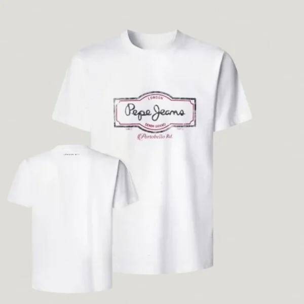 Pepe Jeans 2025 Summer Englan Brand Regular Fit Cotton Casual T-Shirt Classic Print Men's Round Neck Short Sleeve Unisex . - Image 2