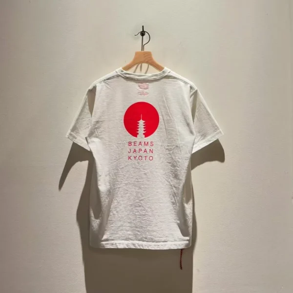 Loose Short Sleeve T-Shirt Unisex Kyoto Print Japanese Daily Wear Antibacterial Cotton Youth Fashion Casual Top for Summer - zinifashion 200000343 - Image 2