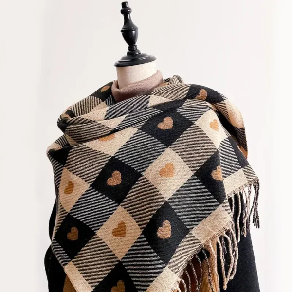 2025 Women Latest Jacquard Scarf Imitation Cashmere Soft Warm long Fringe Shawl Autumn Winter Coldproof Windproof Blanket - zinifashion 200000297 - Image 6