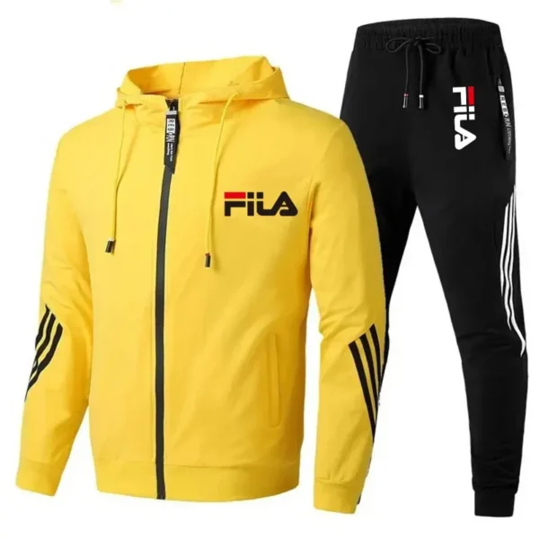 2025 Men's spring and Fall outdoor zipper jacket + sweatpants jogging set Casual basketball fitness two-piece set - zinifashion 200000343 - Image 4