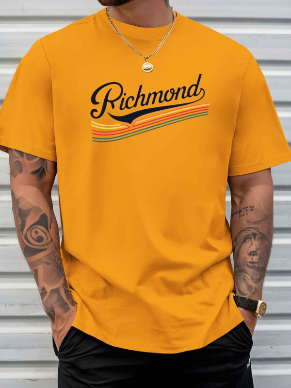 Virginia Richmond New Men'S Short-Sleeved T-Shirt Summer Fashion Trend Top Printed Men'S Bottoming Shirt Spring And Summer Round Neck Casual Versatile Breathable Top - Image 3