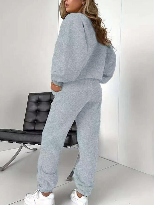 [Cozy Sweatshirt] Jack Wills Women's Cozy Fall Winter Casual Sweatshirt & Jogger Set - Long Sleeve, Crew Neck, Polyester, Comfortable Loungewear, Allseason Clothing - Image 5