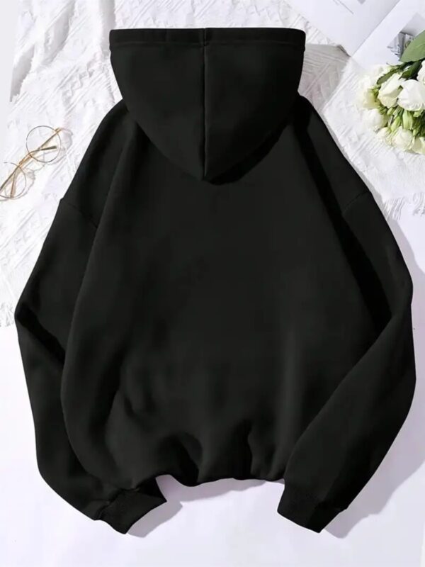 Women's Casual Long Sleeve Hoodie with Letter Print Pocket Sweatshirt for All Seasons - Image 7