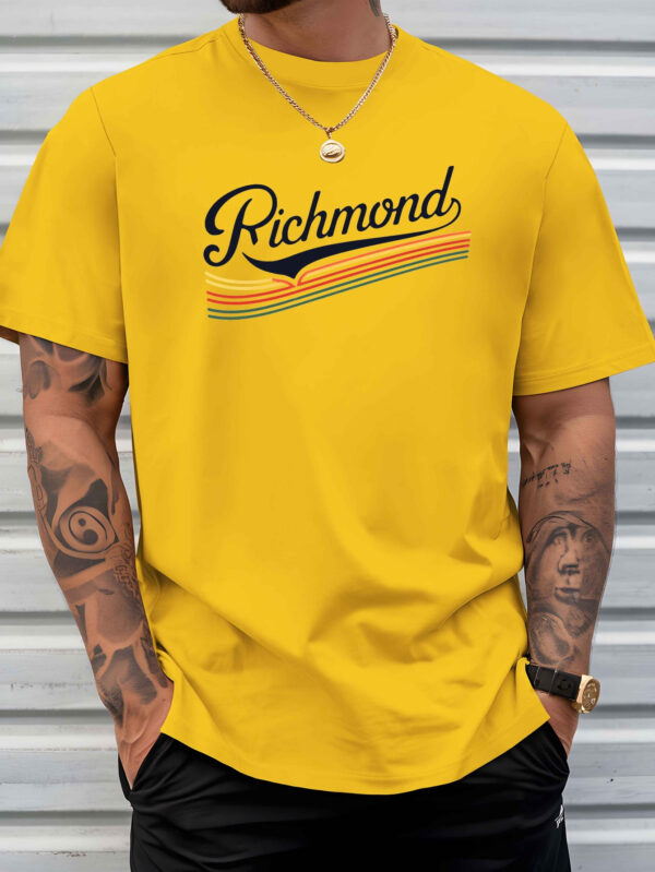 Virginia Richmond New Men'S Short-Sleeved T-Shirt Summer Fashion Trend Top Printed Men'S Bottoming Shirt Spring And Summer Round Neck Casual Versatile Breathable Top - Image 4