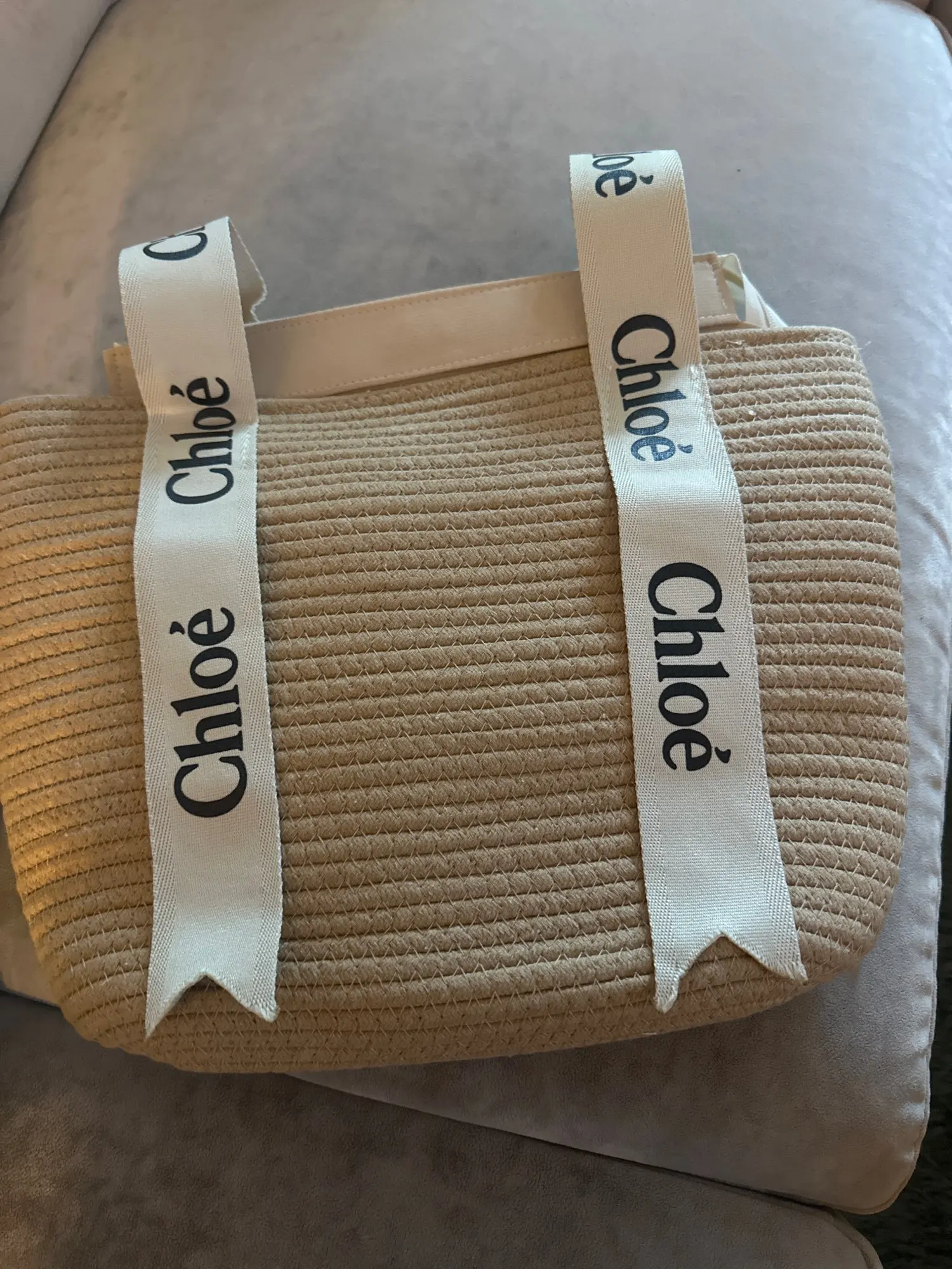 Simple Cotton Woven Tote Bag Summer Large Capacity with Lining Handheld Casual Beach Bag Neutral Minimalist Style Zipper Closure: Factory Seconds/Rejects – Refurbished – Never Used (Brand New) - Image 17