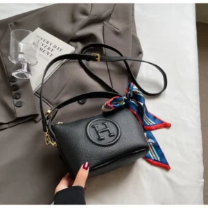 Women's Classic High-Class Design Bag - Small Square Bag with Lychee Pattern Zipper for Shoulder Cross-Body: Factory Seconds/Rejects – Refurbished – Never Used (Brand New)