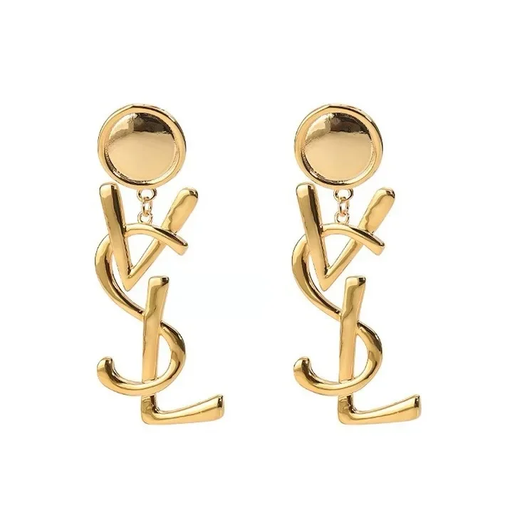Opulent Feeling Metal Letter Women Statement Ear Jewellery Lady Elegant Drop Earrings Lightweight Luxury Earrings Ladies: Factory Seconds/Rejects – Refurbished – Never Used (Brand New) - Image 5