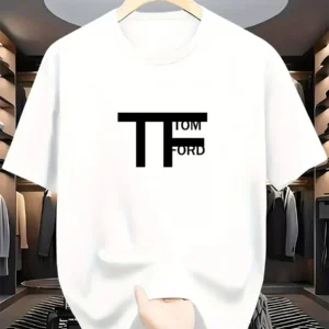 Leisure fashion trend international brand TOM FORD men's printed T-shirt, pure cotton round-neck, urban style, high-end and high-qua: Factory Seconds/Rejects – Refurbished – Never Used (Brand New)