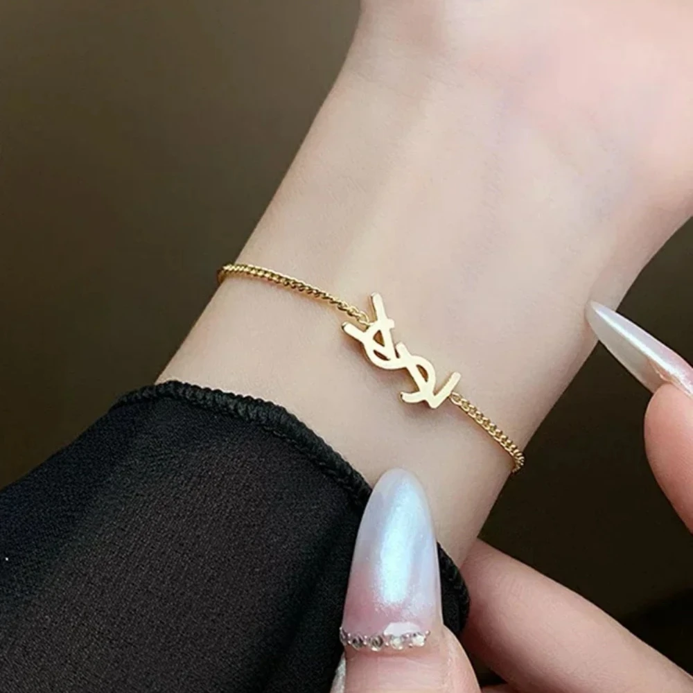 New Metal letter necklace Ear stud bracelet: Factory Seconds/Rejects – Refurbished – Never Used (Brand New) - Image 5