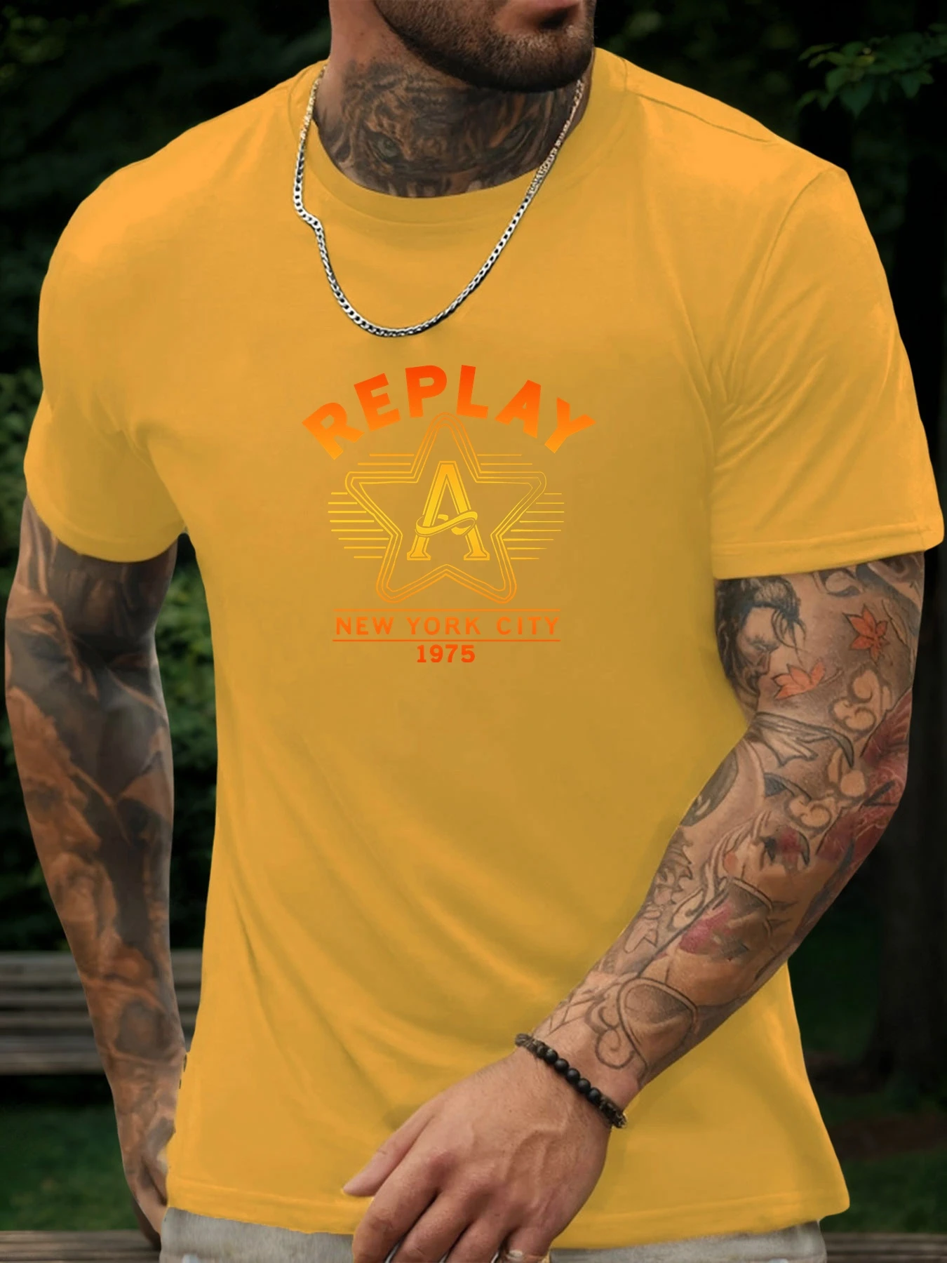 Short Sleeve T-Shirt REPLAY Men's 100% Cotton T - Shirt Round Neck Breathable Casual Fashion Cool Tee: Factory Seconds/Rejects - Refurbished - Never Used (Brand New) - Image 5