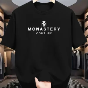 Letter Graphic Printing Summer Luxury Brand MONASTERY COUTURE Pure Cotton Men's and Women's T-shirt Short Sleeve Street Fashion Trend Clothing