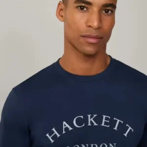 Brand Hackett Cotton T Shirt Europe Brand Men's Classic Fit Box Logo Print Loose Short Sleeve Round Neck Casual Tee: Factory Seconds/Rejects – Refurbished – Never Used (Brand New)