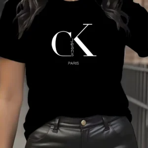 luxury brand fashion cartoon letter print crew collar clothing short sleeve T-shirt trend women's: Factory Seconds/Rejects – Refurbished – Never Used (Brand New)