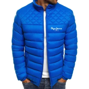 Men's BRAND PEPE GEAMA Winter Solid Color Casual Men's Thin Chain Jacket Skiing Thick Street Clothing Fashion Zipper Diamond Warm Jacket: Factory Seconds/Rejects – Refurbished – Never Used (Brand New)