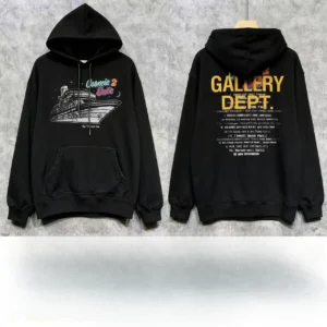 Cosmic themed trendy hooded hoodie with cruise print loose fit back GALLERY DEPT. Available in multiple colour: Factory Seconds/Rejects – Refurbished – Never Used (Brand New)