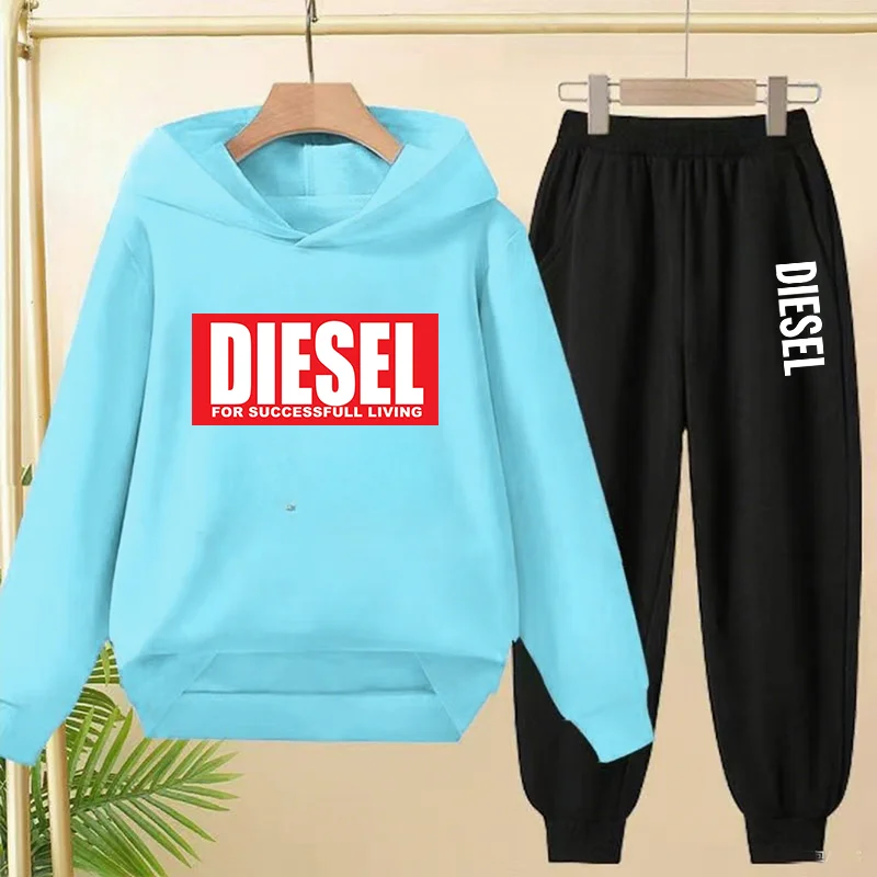 Kids BRAND DIESEL Autumn Spring brand hoodies+pants set Cute sweatshirt Casual 2pcs Clothes Suits: Factory Seconds/Rejects – Refurbished – Never Used (Brand New) - Image 5