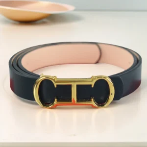 CH Fashionable Women's Belt Designer New PVC Material Length Adjustable Send Perforated Gift Box Package Women's Belt: Factory Seconds/Rejects – Refurbished – Never Used (Brand New)