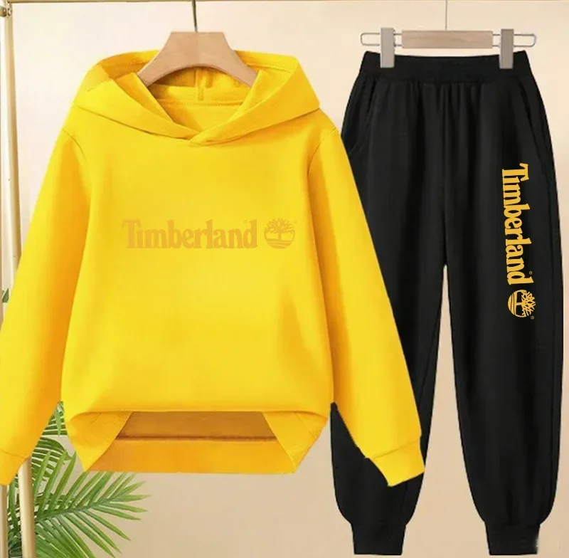 Kids Fashion Brand Letter Print 2pcs Pullover Hoodie+Pants Tracksuits 2-13 Years Boys Girls Casual Outfits Children Clothes Sets: Factory Seconds/Rejects – Refurbished – Never Used (Brand New) - Image 2