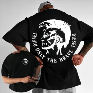 Men 100%Cotton T-Shirt Graphic New Outfits Only The Brave Estilo Graphic Oversized Unisex Clothing Harajuku Vintage Casual: Factory Seconds/Rejects – Refurbished – Never Used (Brand New)