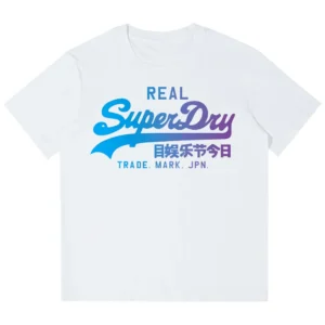 SUPERDRY Extremely Dry Brand Summer Gradient Print 100% Cotton Daily Casual Sweat-absorbing Breathable Men Short Sleeve T-shirt: Factory Seconds/Rejects – Refurbished – Never Used (Brand New)