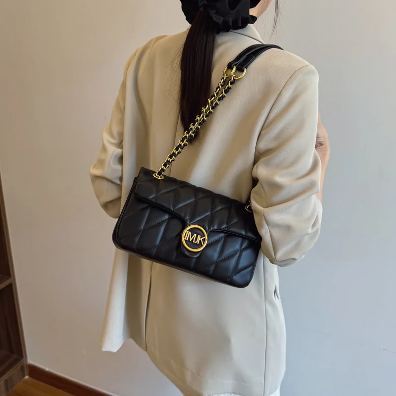 New MK Elegant Leather Crossbody Bag For Women Luxury Brand Women's Shoulder Handbag Ladies Tote Purse With Adjustable Chain S: Factory Seconds/Rejects – Refurbished – Never Used (Brand New) - Image 2