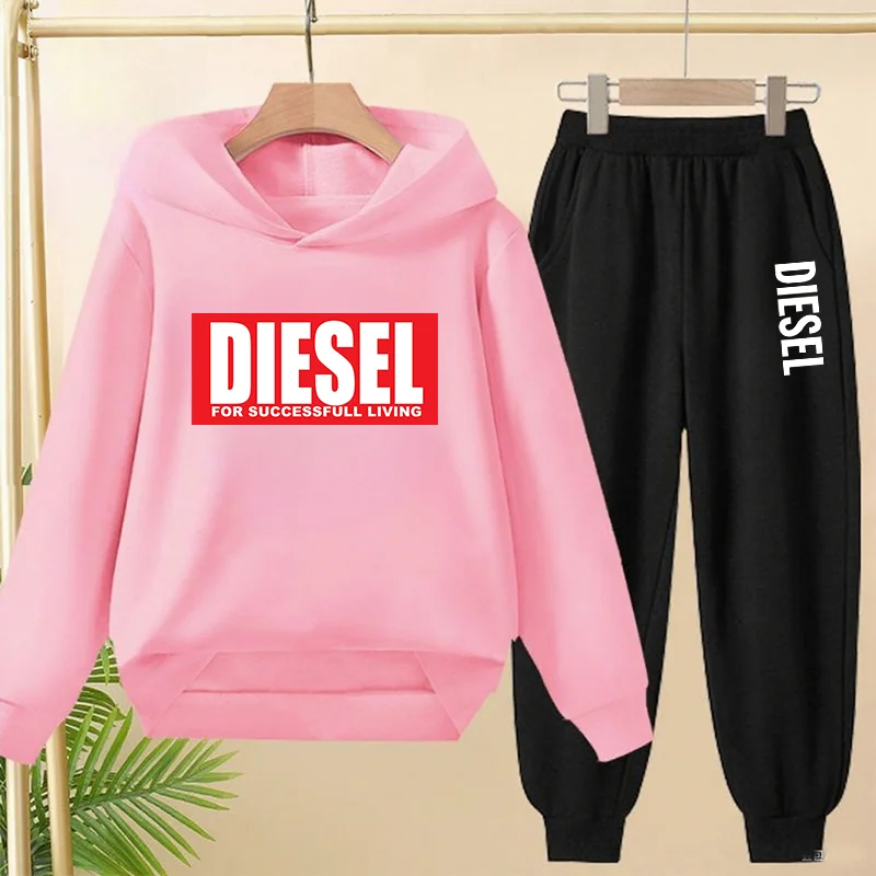 Kids BRAND DIESEL Autumn Spring brand hoodies+pants set Cute sweatshirt Casual 2pcs Clothes Suits: Factory Seconds/Rejects – Refurbished – Never Used (Brand New) - Image 4