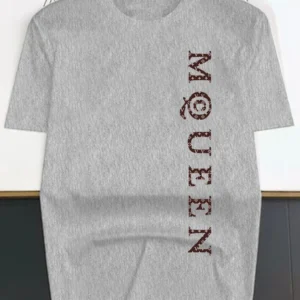 Men's BRAND MACQUEEN round-neck printed short-sleeved t-shirt from luxury brand - streetwear for summer, original men's top: Factory Seconds/Rejects – Refurbished – Never Used (Brand New)