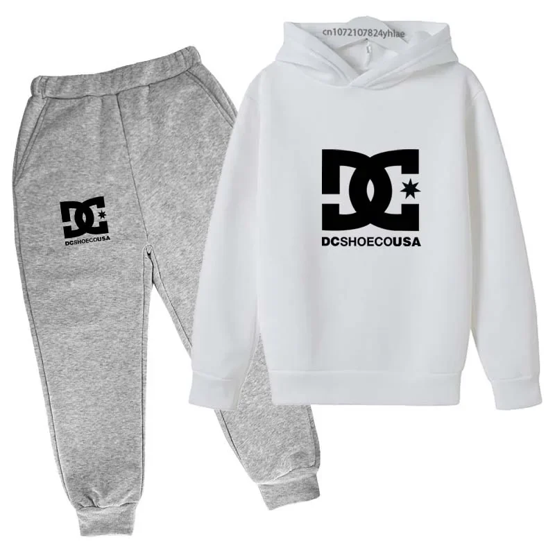 2pcs Kids Sportsuits Fashion Trend Casual Simple Pullover Hoodie+Pants Outfits Autumn Spring Clothes For 2-13 Years Boys Girls: Factory Seconds/Rejects – Refurbished – Never Used (Brand New) - Image 3