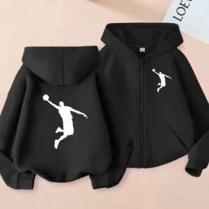 Children's Zipper Style Basketball Sweatshirt Fashion Idol star Coat Boys Girls 3-12 Yrs Hoodies Sports Casual Cardigan Clothing: Factory Seconds/Rejects – Refurbished – Never Used (Brand New)