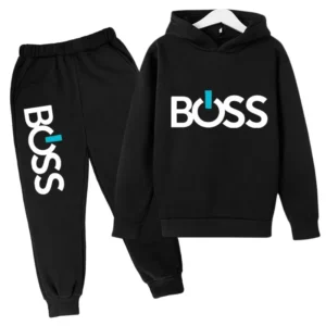 BRAND BOSS Print Pullover Long Sleeve Hoodie Tops+Pants Tracksuit 4-14 Years Spring Autumn Boys Girls Casual Children's Clothes : Factory Seconds/Rejects – Refurbished – Never Used (Brand New)
