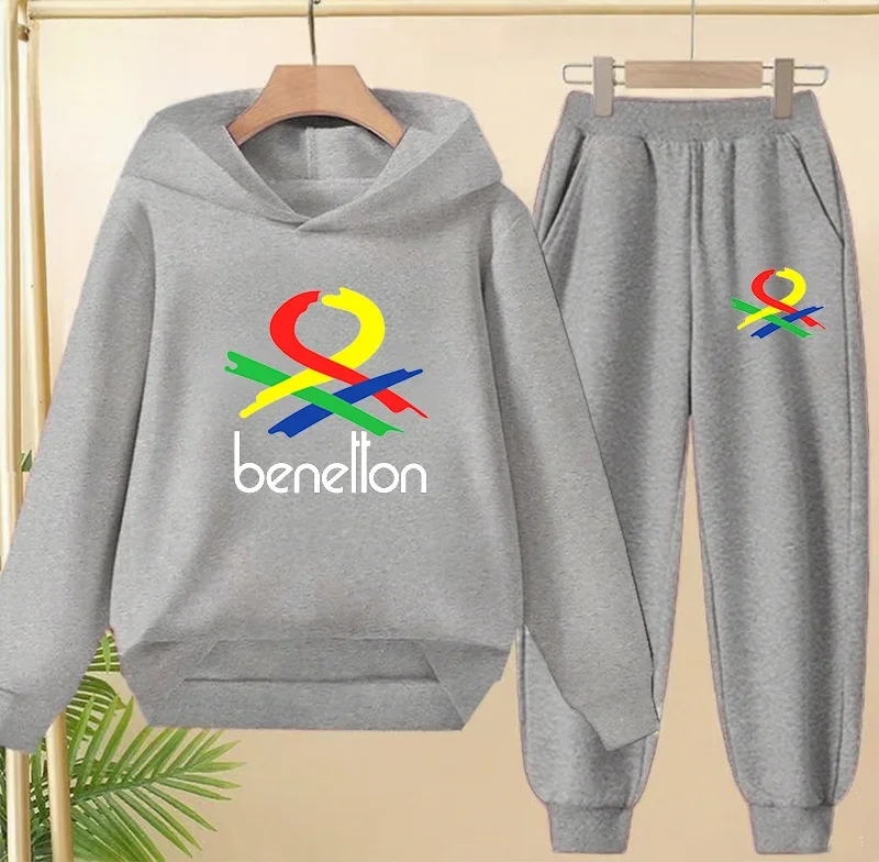 2025 Spring Autumn Outfits Kids Leisure Letter Print 2pcs Hoodie+Pants Tracksuits 3-13 Years Boys Girls Hoodie Pullover Children: Factory Seconds/Rejects – Refurbished – Never Used (Brand New) - Image 5