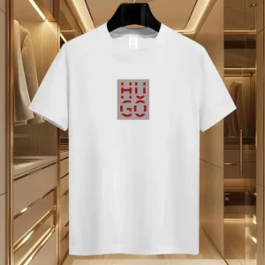 Men's Luxury Fashion HUGO International Brand Pattern T-Shirt, 100% pure cotton material, round neck design, casual: Factory Seconds/Rejects – Refurbished – Never Used (Brand New)