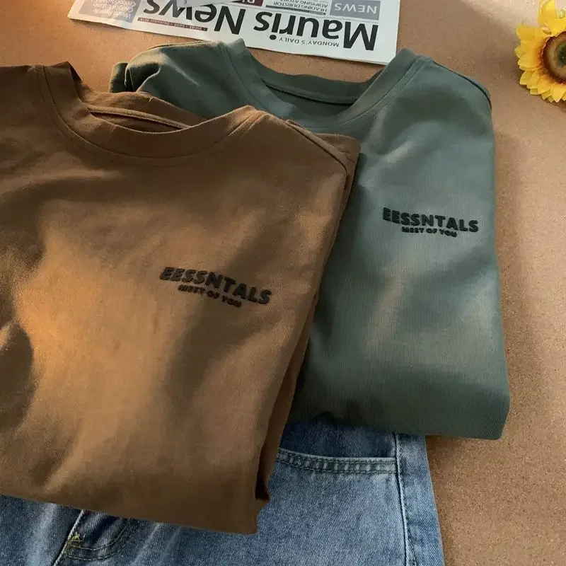 Men's Summer New Style Heavy Cotton Short Sleeve T-shirt Versatile Casual Loose Fit Student Half Sleeve Body T-shirt: Factory Seconds/Rejects - Refurbished - Never Used (Brand New) - Image 3