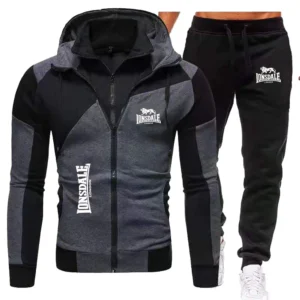 Motorcycle jacket LONSDALE autumn men's double zipper dress jacket cotton sports suit sportswear, hooded sweatshirt: Factory Seconds/Rejects – Refurbished – Never Used (Brand New)