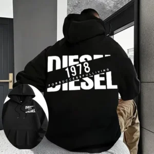 Winter Casual Loose 100_ Cotton Printed Sweater Hoodie with Classic Print Fashion Men's Oversized: Factory Seconds/Rejects – Refurbished – Never Used (Brand New)