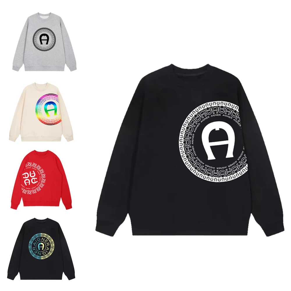 Popular boys' BRAND AIGER sweatshirts, autumn long sleeved pullovers, trendy clothing, round letter children's hoodies, warm winter clothes: Factory Seconds/Rejects – Refurbished – Never Used (Brand New)