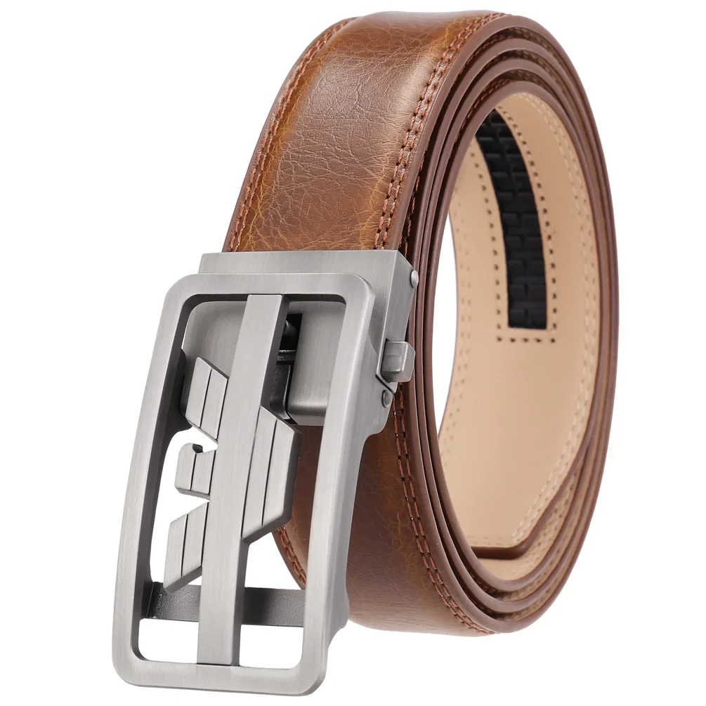Fashionable Automatic Buckle Men's Belt Two Layer Cowhide Stylish Leather Belt LY36-561812-2 Quality Accessories for Men: Factory Seconds/Rejects – Refurbished – Never Used (Brand New) - Image 4