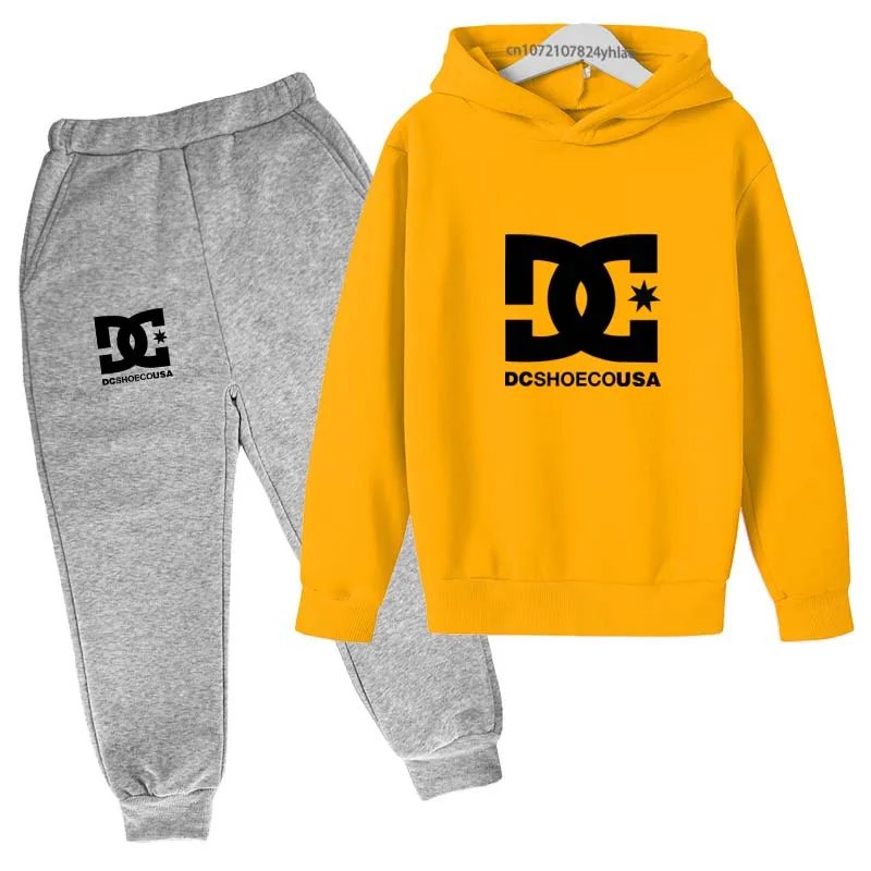 Kids Spring Autumn Casual Simple Print 2pcs Hoodie+Pants Tracksuits Trend Outfits Clothes Sets For 2-13 Years Boys And Girls - AliExpress 1501 - Color : 19 - Kid Size : 11-12T