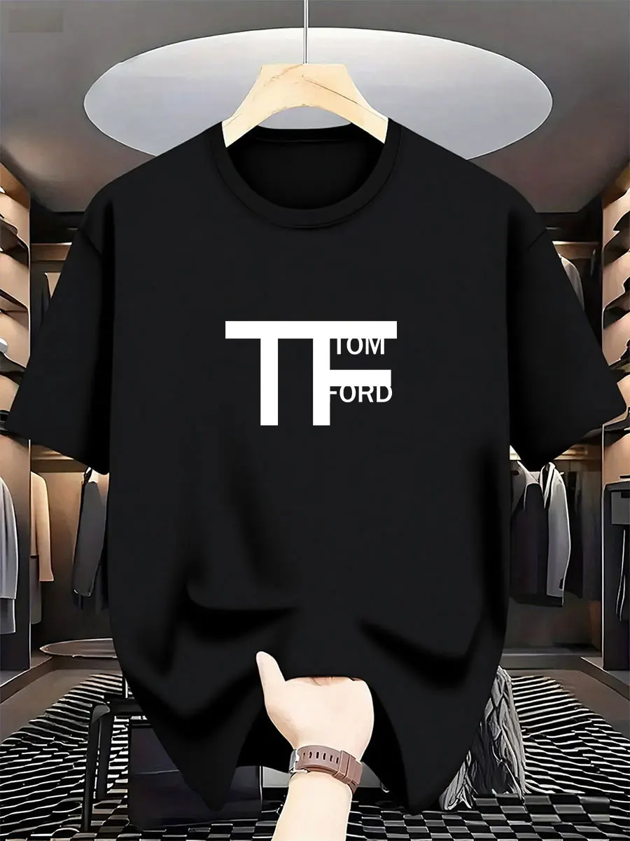 Leisure fashion trend international brand TOM FORD men's printed T-shirt, pure cotton round-neck, urban style, high-end and high-qua: Factory Seconds/Rejects – Refurbished – Never Used (Brand New) - Image 6