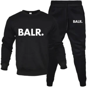 Men's Sets 2-Piece Hip Hop Anime Cartoon BALR Printed Plus Fleece Fashion Autumn Men O-Neck Sweatshirts Sweatpants Casual Suit: Factory Seconds/Rejects – Refurbished – Never Used (Brand New)
