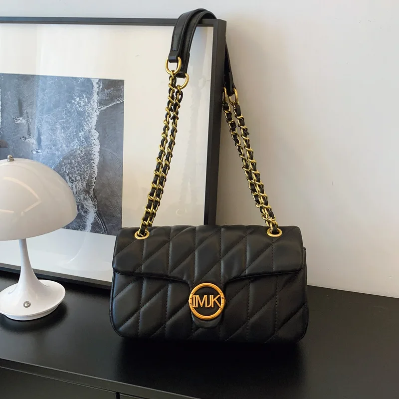 New MK Elegant Leather Crossbody Bag For Women Luxury Brand Women's Shoulder Handbag Ladies Tote Purse With Adjustable Chain S: Factory Seconds/Rejects – Refurbished – Never Used (Brand New) - Image 3