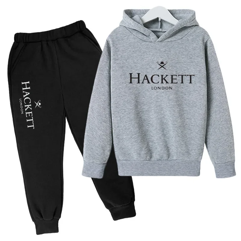 Kids BRAND HACKETT 2pcs Hoodie+Pants Tracksuits 3-13 Years Boys Girls Spring Autumn Outfits Streetwears Children Clothes: Factory Seconds/Rejects – Refurbished – Never Used (Brand New) - Image 3