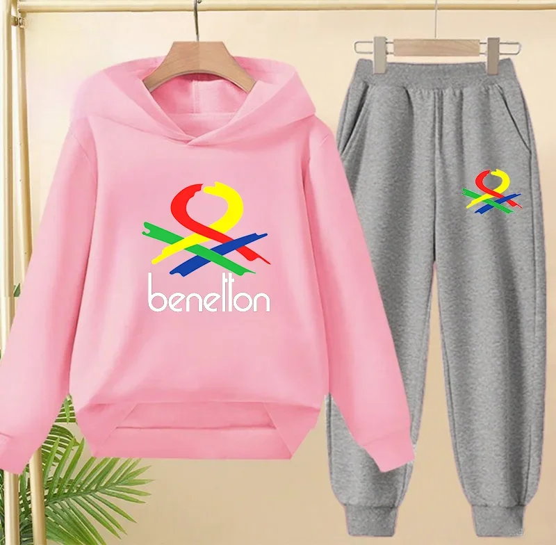 2025 Spring Autumn Outfits Kids Leisure Letter Print 2pcs Hoodie+Pants Tracksuits 3-13 Years Boys Girls Hoodie Pullover Children: Factory Seconds/Rejects – Refurbished – Never Used (Brand New) - Image 3