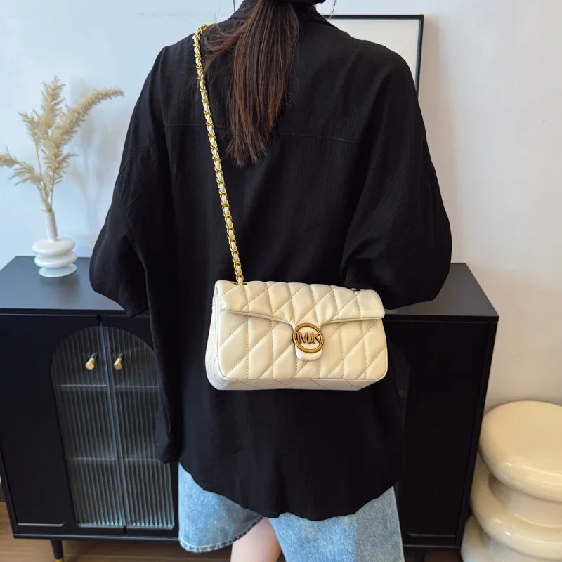 New MK Elegant Leather Crossbody Bag For Women Luxury Brand Women's Shoulder Handbag Ladies Tote Purse With Adjustable Chain S: Factory Seconds/Rejects – Refurbished – Never Used (Brand New) - Image 6