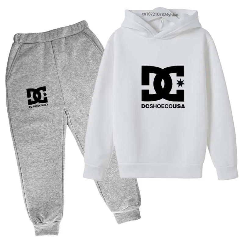 Kids Spring Autumn Casual Simple Print 2pcs Hoodie+Pants Tracksuits Trend Outfits Clothes Sets For 2-13 Years Boys And Girls - AliExpress 1501 - Color : 13 - Kid Size : 11-12T