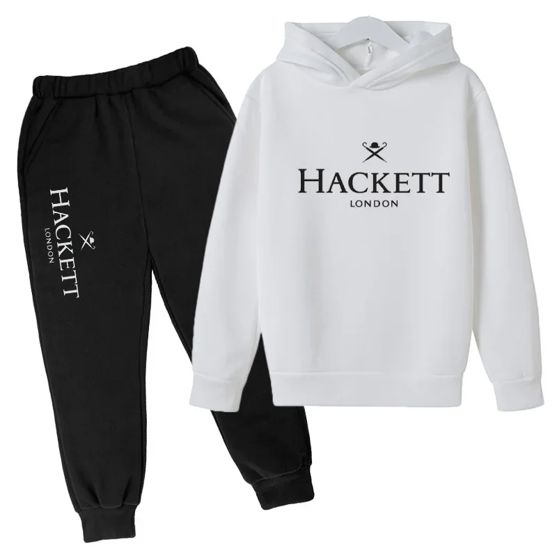 Kids BRAND HACKETT 2pcs Hoodie+Pants Tracksuits 3-13 Years Boys Girls Spring Autumn Outfits Streetwears Children Clothes: Factory Seconds/Rejects – Refurbished – Never Used (Brand New) - Image 12