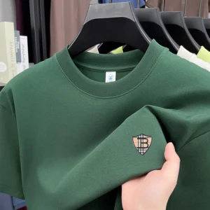 High End Brand BURBERRY Men's Printed O-Neck T-Shirt Fashion Casual Street Solid Colour Short Sleeved Breathable Top Men's Clothing, : Factory Seconds/Rejects – Refurbished – Never Used (Brand New)